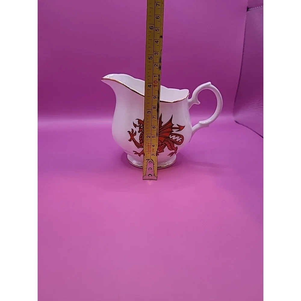 Vintage Crown Bone‎ China Wales Dragon CYMRU Creamer Pourer